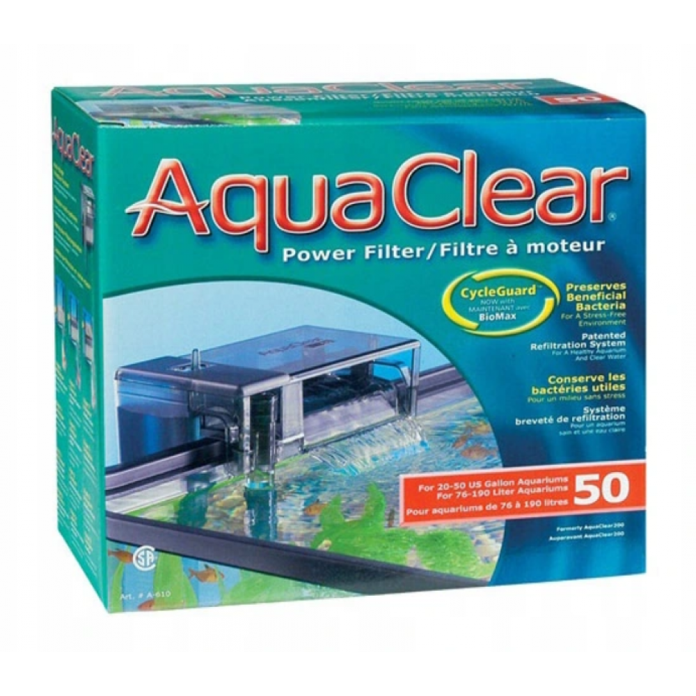Hagen AQUA CLEAR 50 Cascade Filter for Aquarium up to 189L