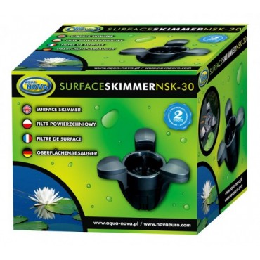 Aqua Nova NSK-30 Floating Skimmer Surface Filter with Pump 