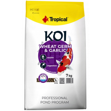 Tropical KOI WHEAT GERM & GARLIC PELLET SIZE L 7kg