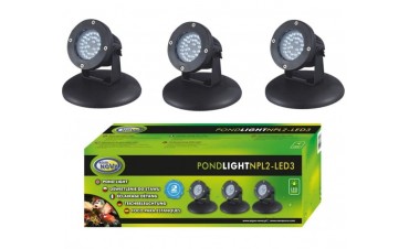 Aqua Nova NPL2-LED3 3x2.2W LED Pond Light with Twilight Sensor